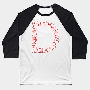Pink Terrazzo Initial D Baseball T-Shirt